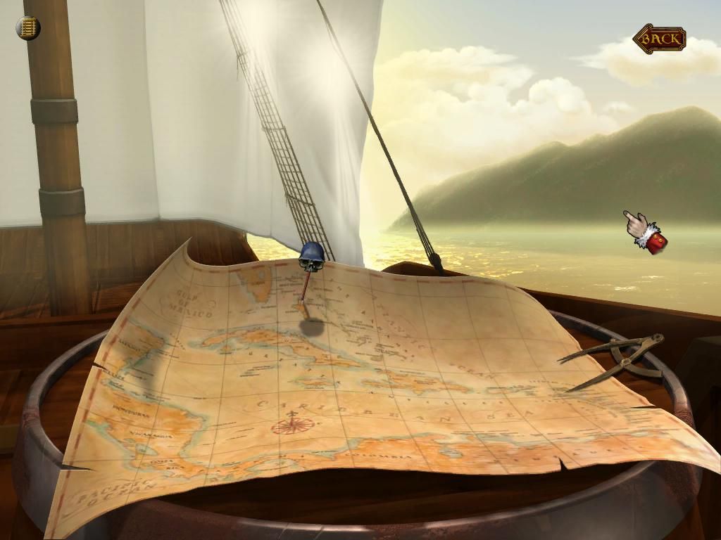 Caribbean Pirate Quest (Windows) screenshot: The game map
