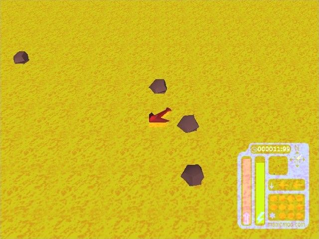 3D DesertRun (Windows) screenshot: Avoid the rocks!