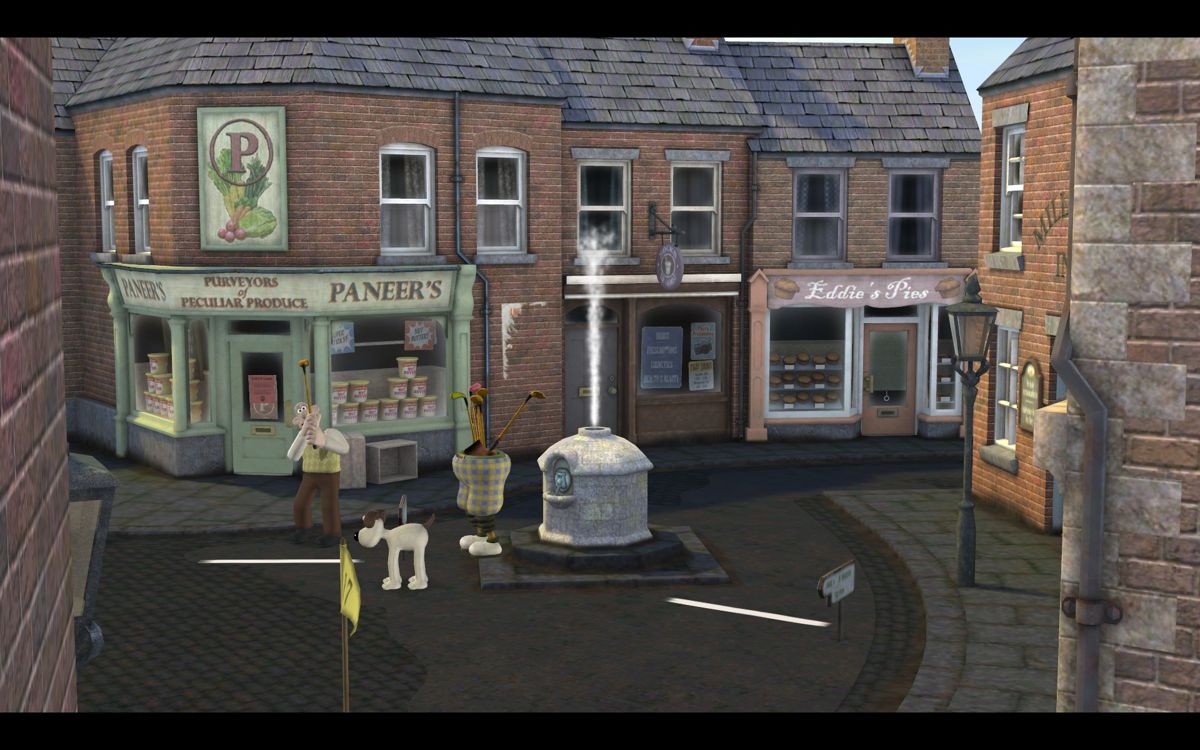 Wallace & Gromit in The Bogey Man (Windows) screenshot: And the ball goes wiiiiiiiddddddeeeee.