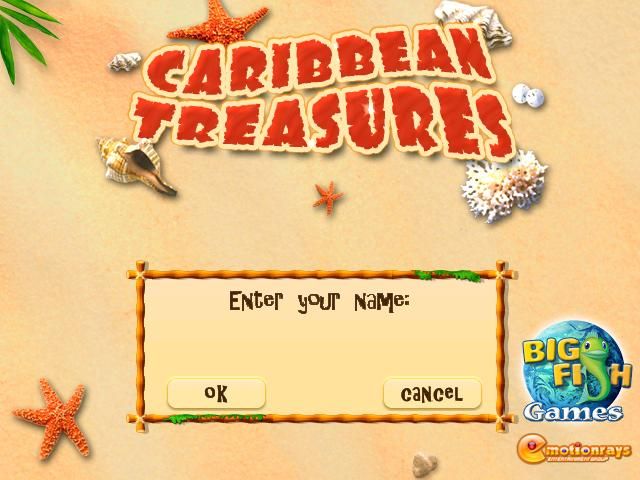 Caribbean Treasures (Windows) screenshot: Please enter your name.