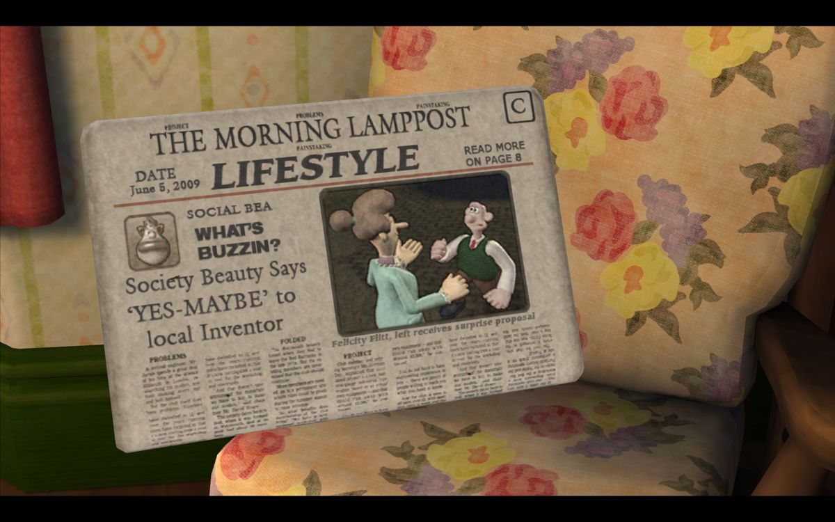 Wallace & Gromit in The Bogey Man (Windows) screenshot: Last time on Wallace & Gromit.