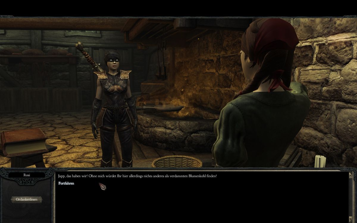 Divinity II: Ego Draconis (Windows) screenshot: Looking at myself while talking to that nice lady