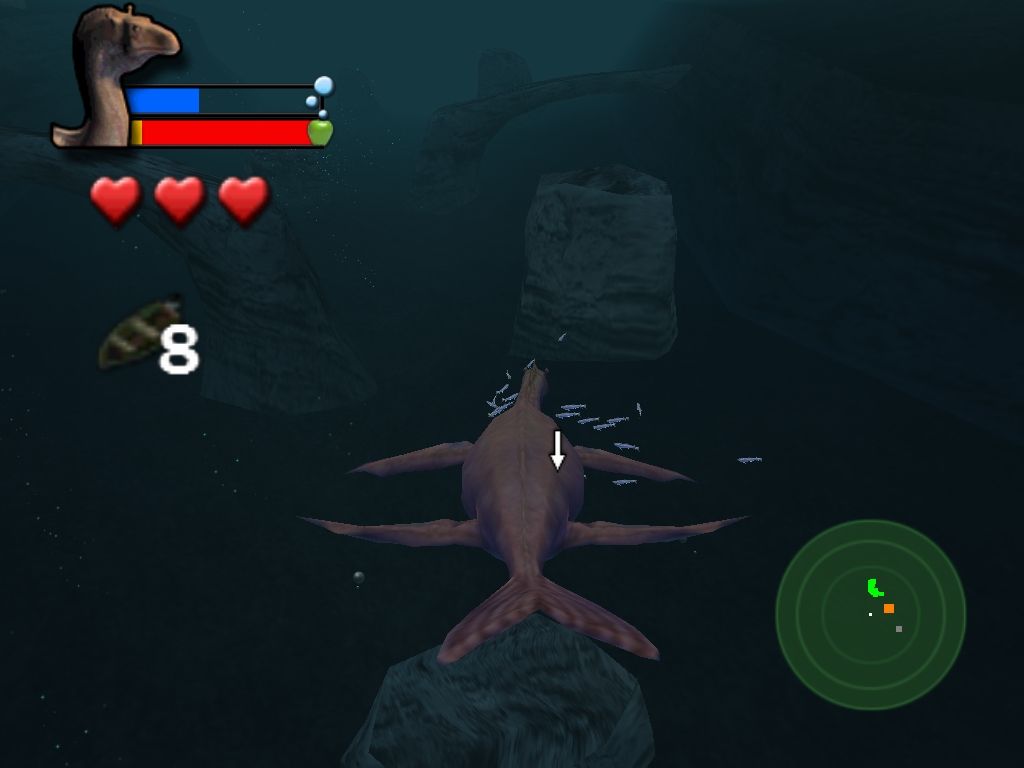 The Water Horse: Legend of the Deep (Windows) screenshot: No matter where in the game you are, you still have to feed the creature.