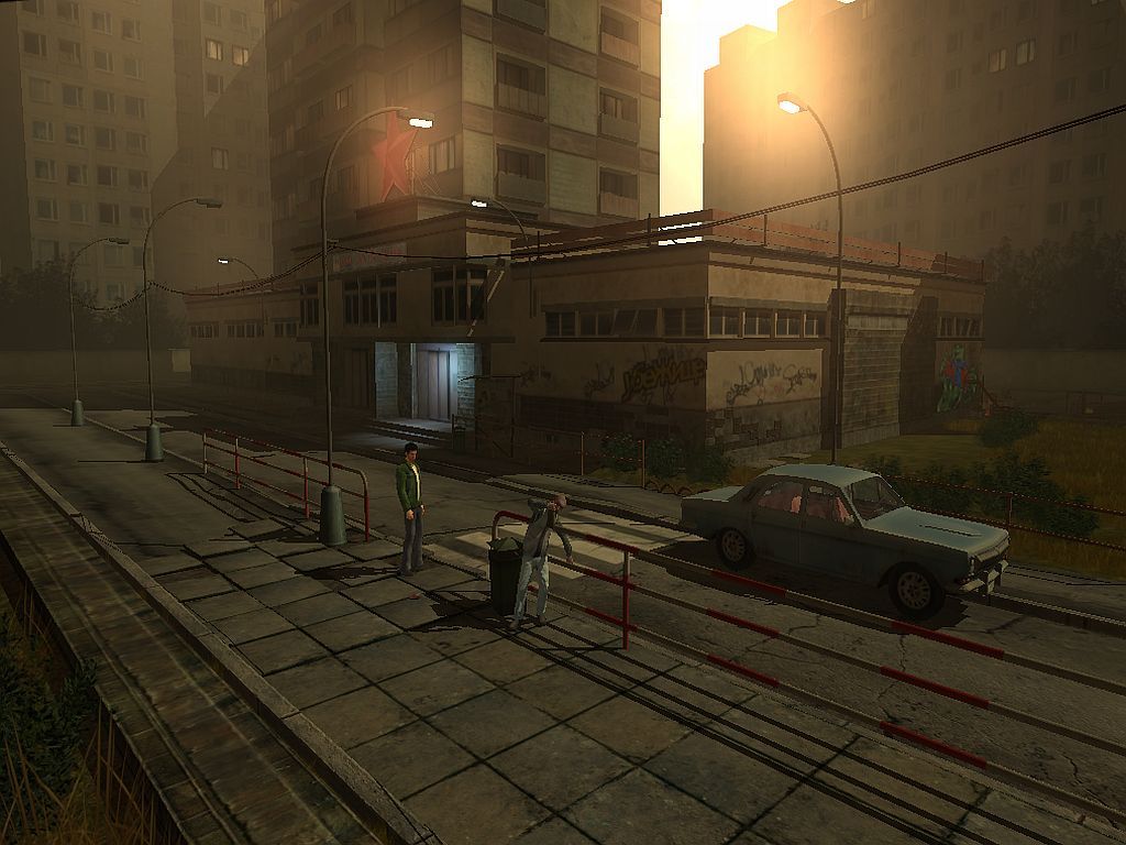 Memento Mori (Windows) screenshot: Outside the apartment building