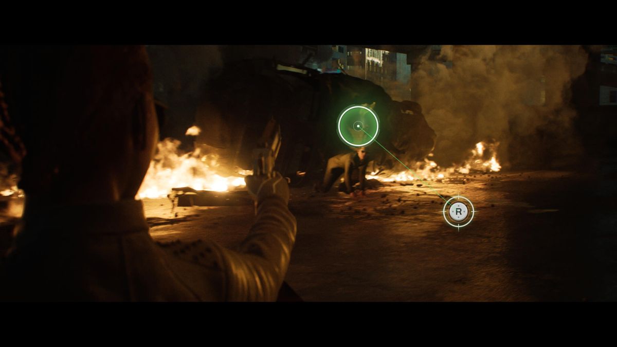 The Matrix Awakens (PlayStation 5) screenshot: Bullet time scene