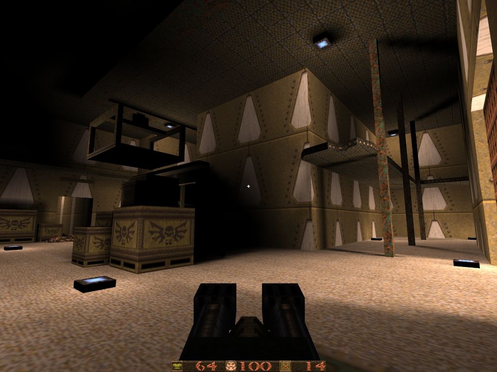 Deathmatch Maker (Windows) screenshot: ve1m1: Munitions Warehouse.