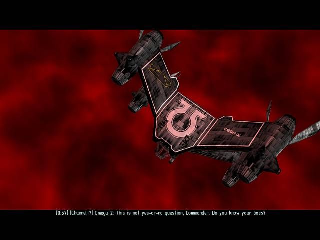 Babylon 5: I've Found Her - Danger and Opportunity (Windows) screenshot: Black Omega fighter