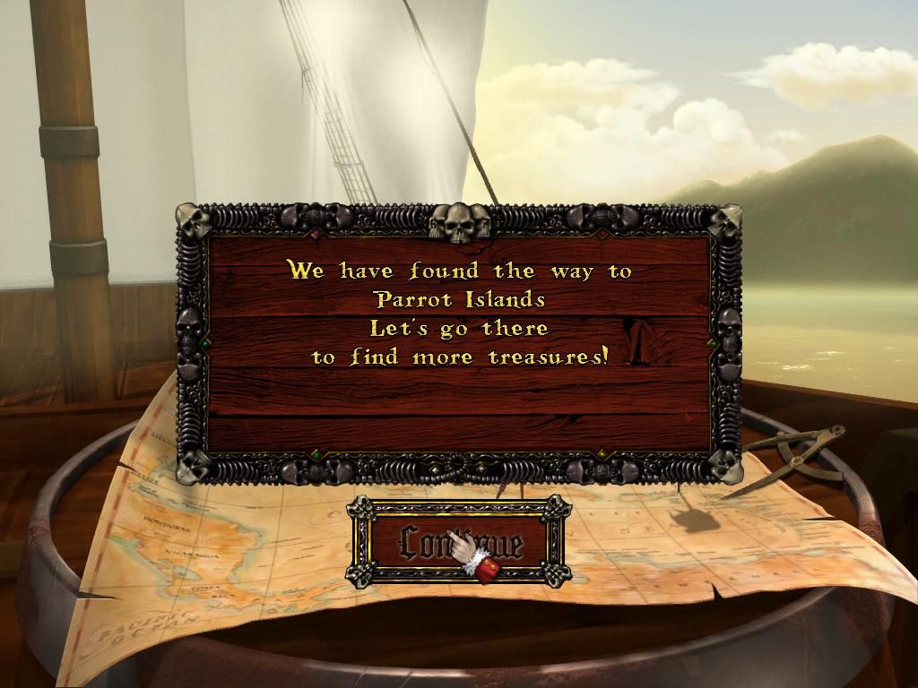 Caribbean Pirate Quest (Windows) screenshot: Next, it is off to Parrot Islands.