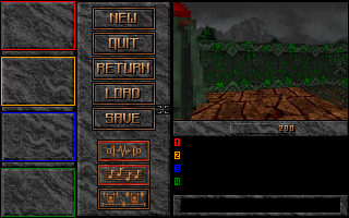 Shadowcaster (DOS) screenshot: Options