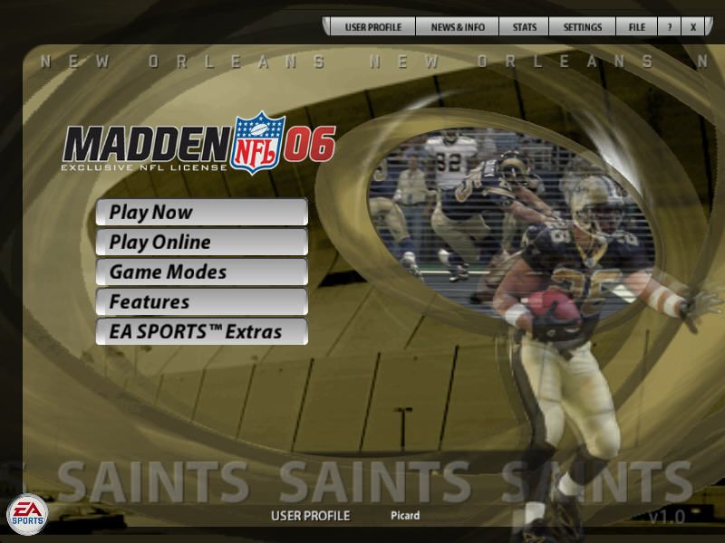 Madden NFL 06 (Windows) screenshot: Main menu