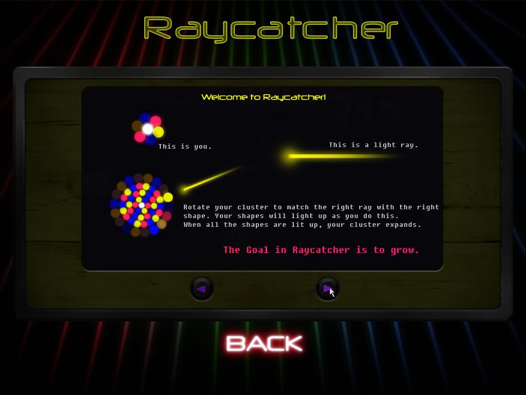 Raycatcher (Windows) screenshot: Basic instructions