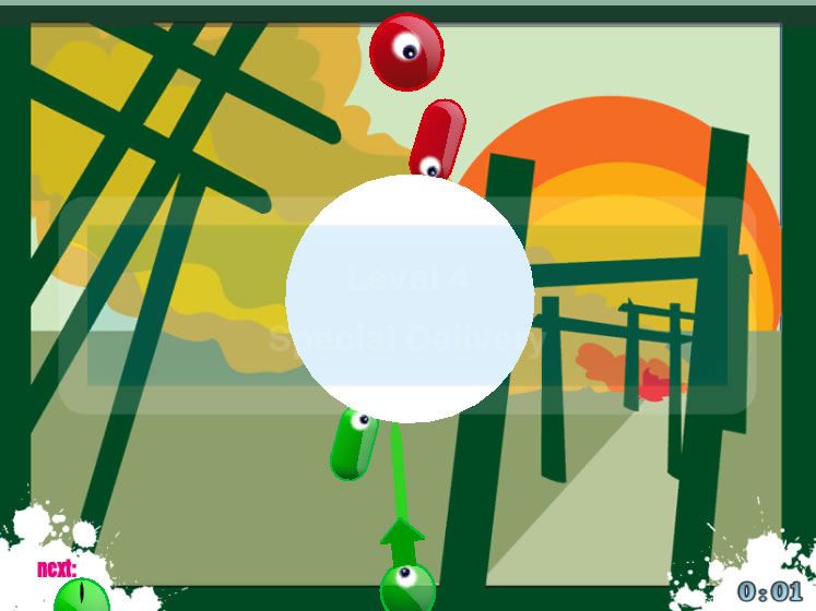 Splume (Browser) screenshot: Moving objects are introduced, the bubbles stick to them.