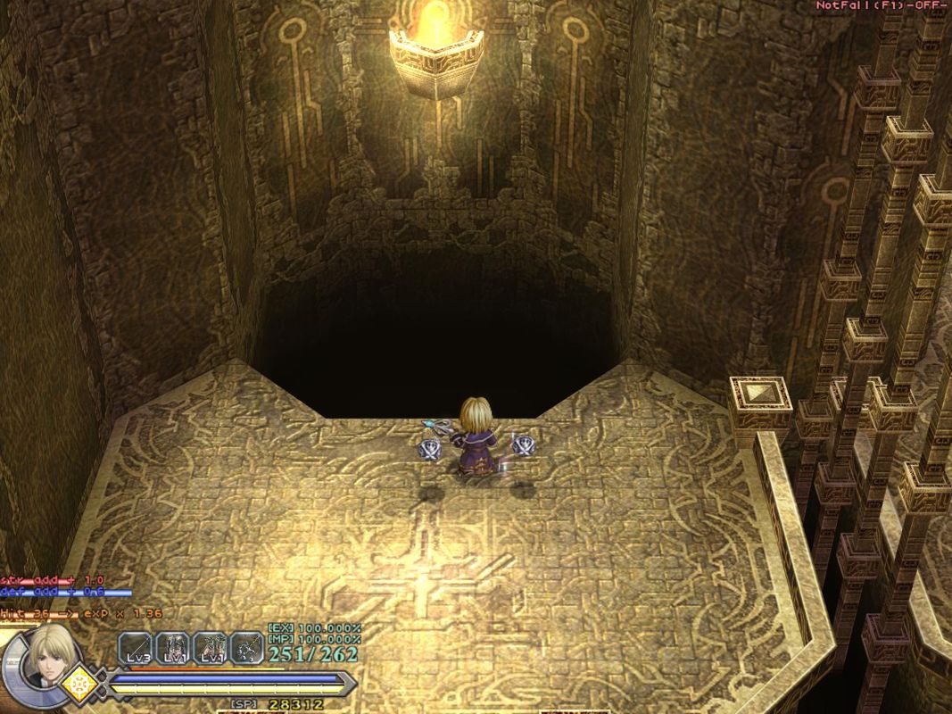 Ys: Origin (Windows) screenshot: Time for a leap of faith; one of many