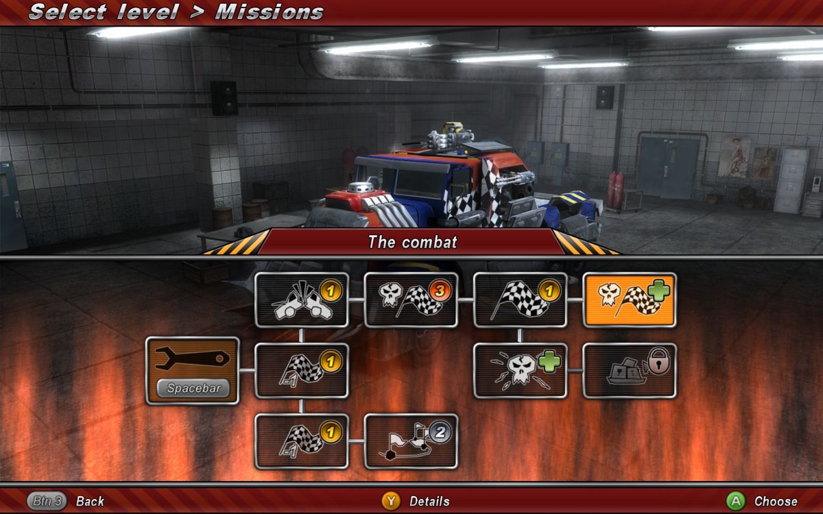 Gear Grinder (Windows) screenshot: Choose your next mission.