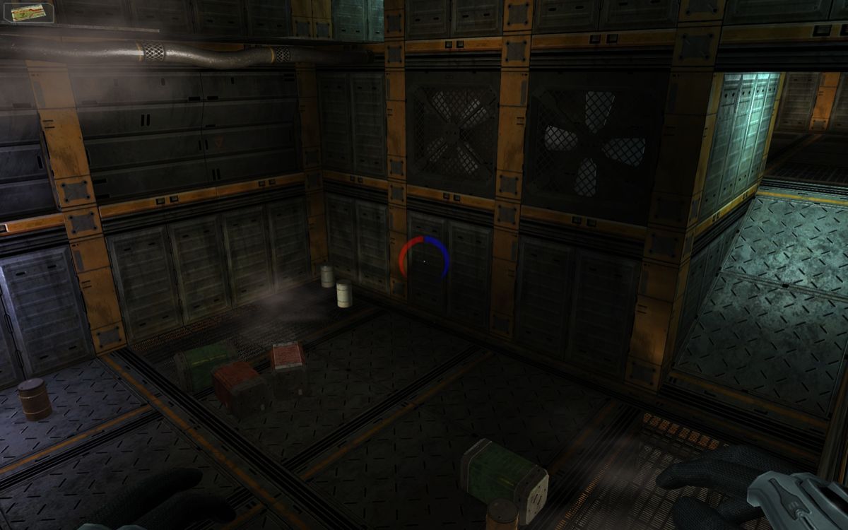 Twin Sector (Windows) screenshot: This room is without gravity in a few seconds.
