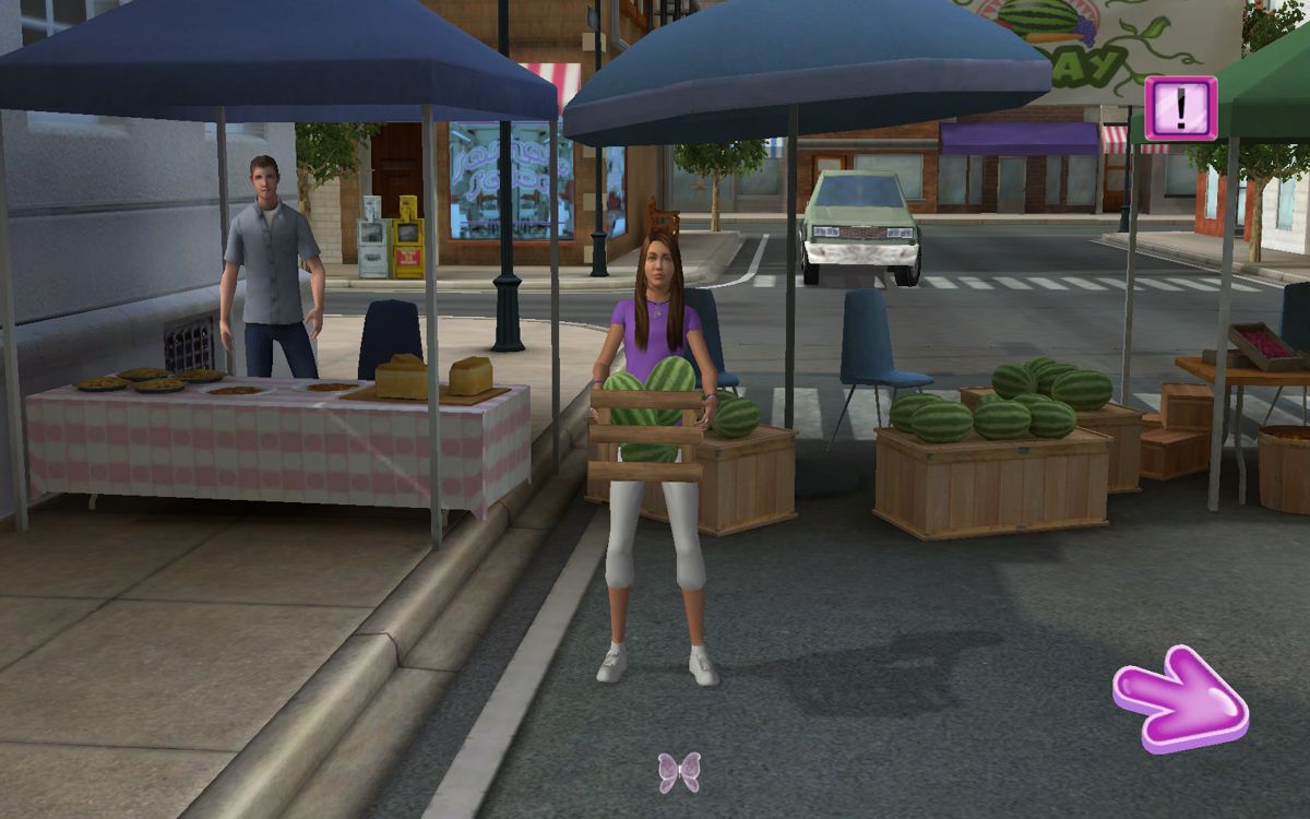 Hannah Montana: The Movie (Windows) screenshot: At the farmers market.