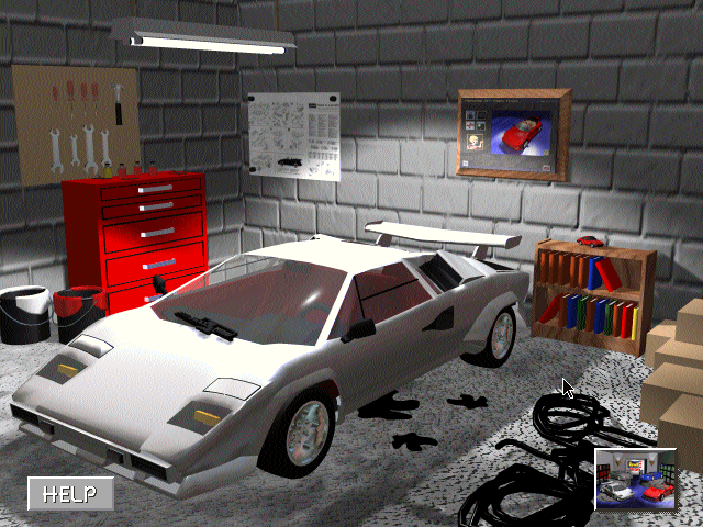 European Racers (DOS) screenshot: ...or take a look at your car model...