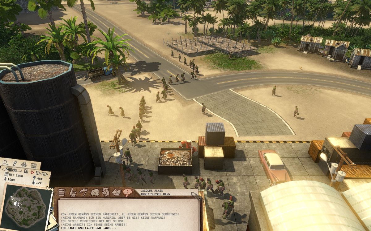 Tropico 3 (Windows) screenshot: More immigrants - I don't even have room for those already here...