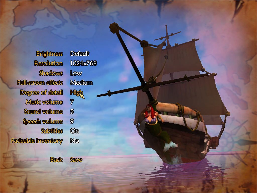 Jack Keane (Windows) screenshot: Game Settings