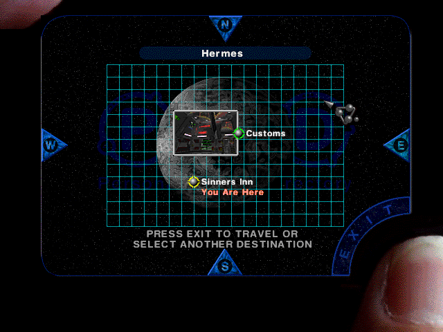 Privateer 2: The Darkening (DOS) screenshot: PAD or Personal Access Device(Directory)