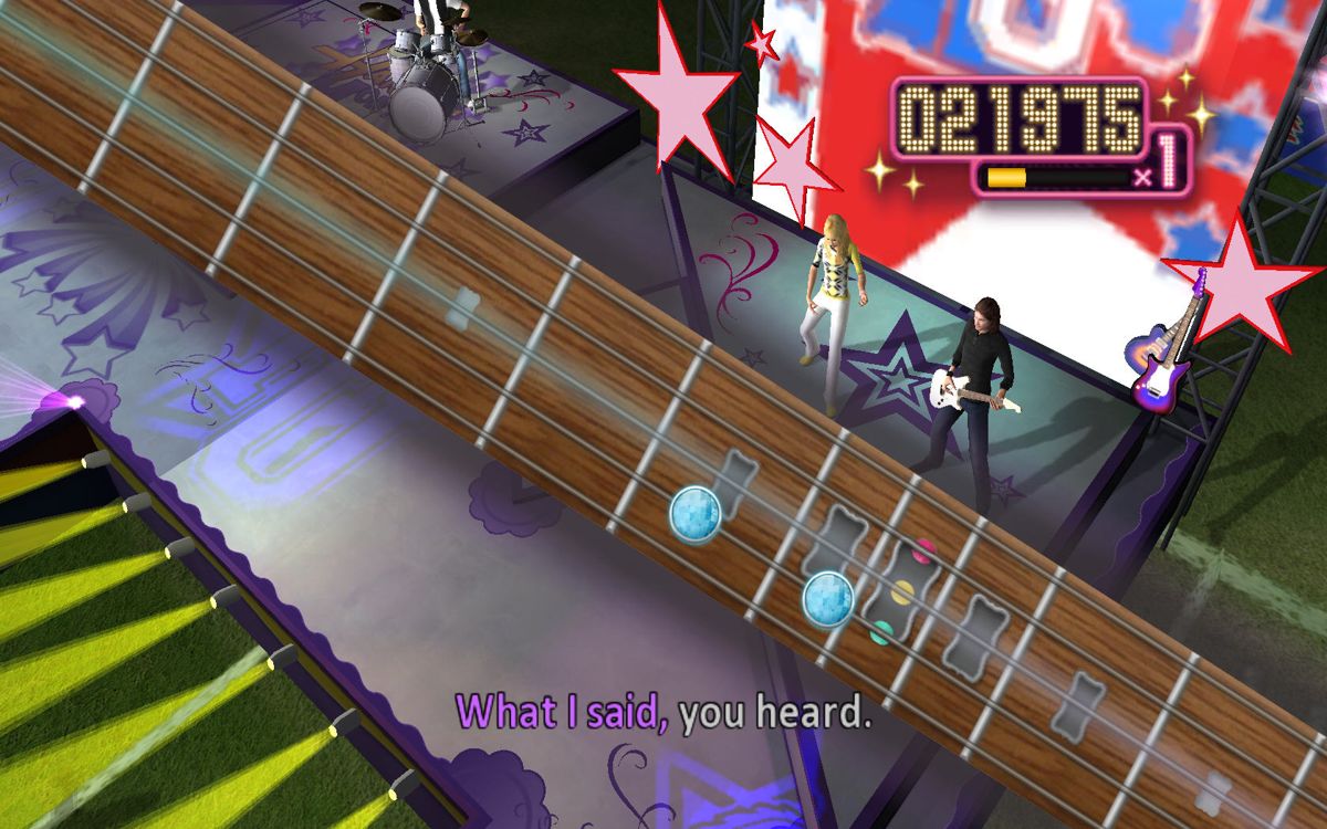 Hannah Montana: The Movie (Windows) screenshot: Playing guitar.