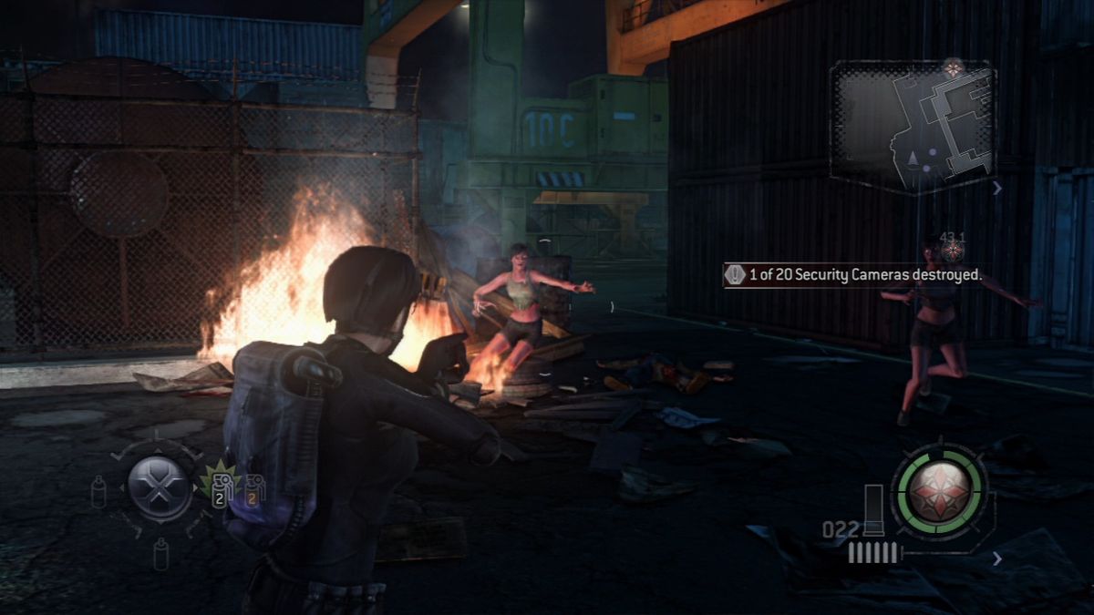 Resident Evil: Operation Raccoon City (PlayStation 3) screenshot: Crazed zombie chicks may be fast, but buckshot will stop them blind.