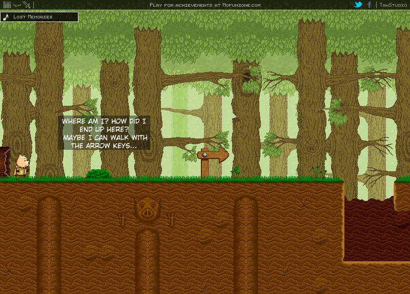 Mr. Bree: Returning Home (Browser) screenshot: Starting the first level