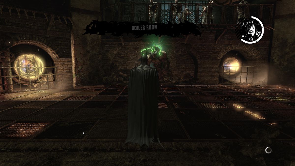Batman: Arkham Asylum (Windows) screenshot: Fight in boiler room