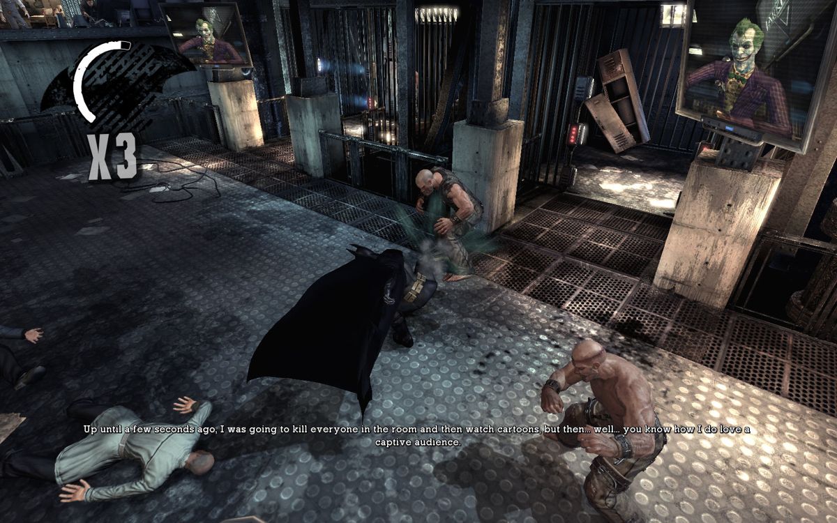 Batman: Arkham Asylum (Windows) screenshot: Fighting against bad guys