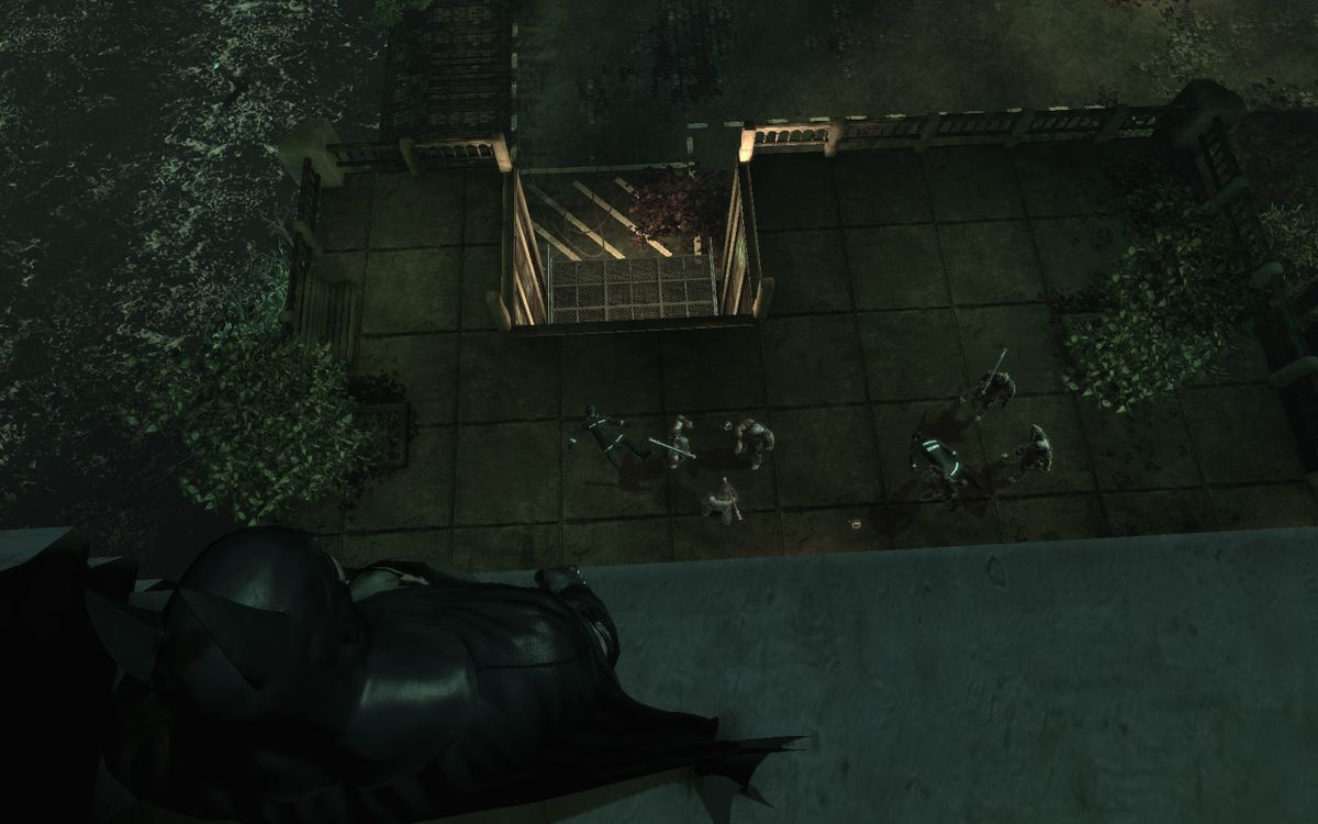 Batman: Arkham Asylum (Windows) screenshot: Group of enemies