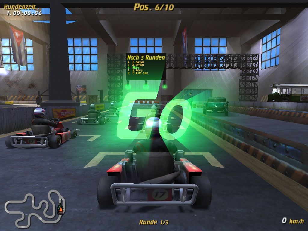 Michael Schumacher: World Tour Kart 2004 (Windows) screenshot: Starting the race (demo version)