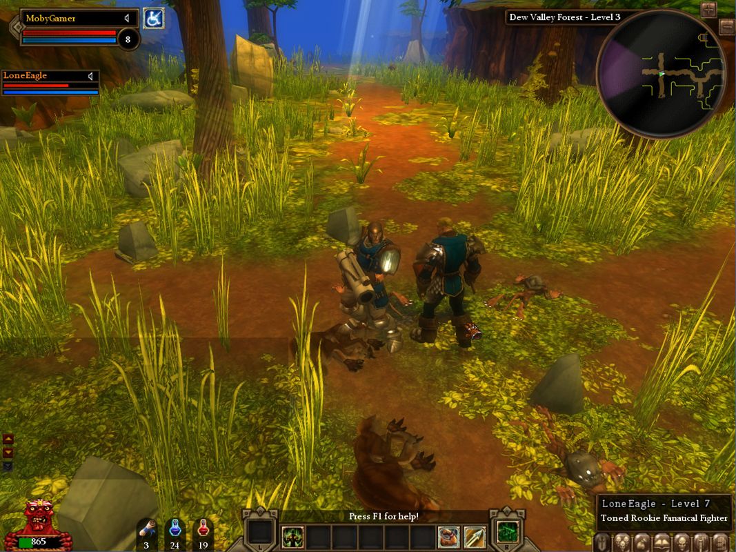 Dungeon Runners (Windows) screenshot: Joining another player.