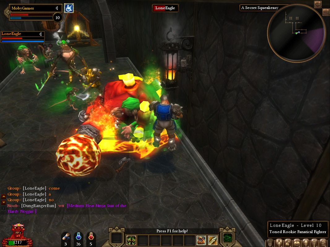 Dungeon Runners (Windows) screenshot: It's getting crowded here.
