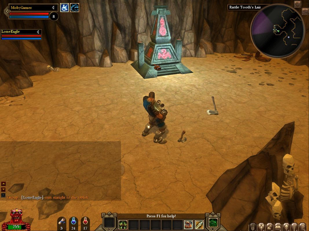 Dungeon Runners (Windows) screenshot: This shrine gives an endurance bonus.