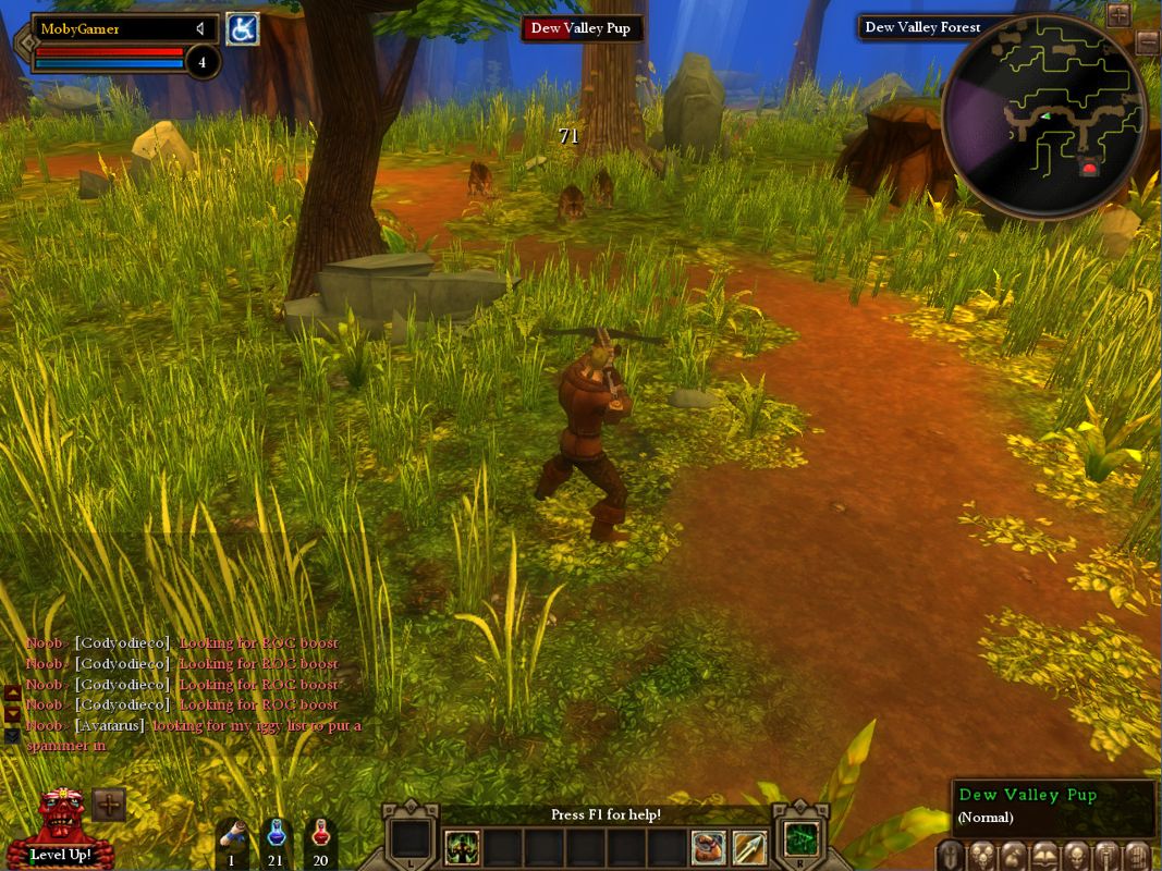 Dungeon Runners (Windows) screenshot: Shooting some Pups.
