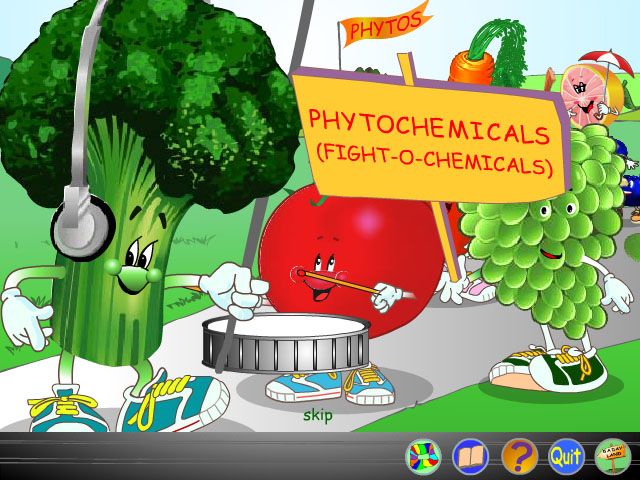 5 A Day Adventures (Windows) screenshot: The phyto chemical parade