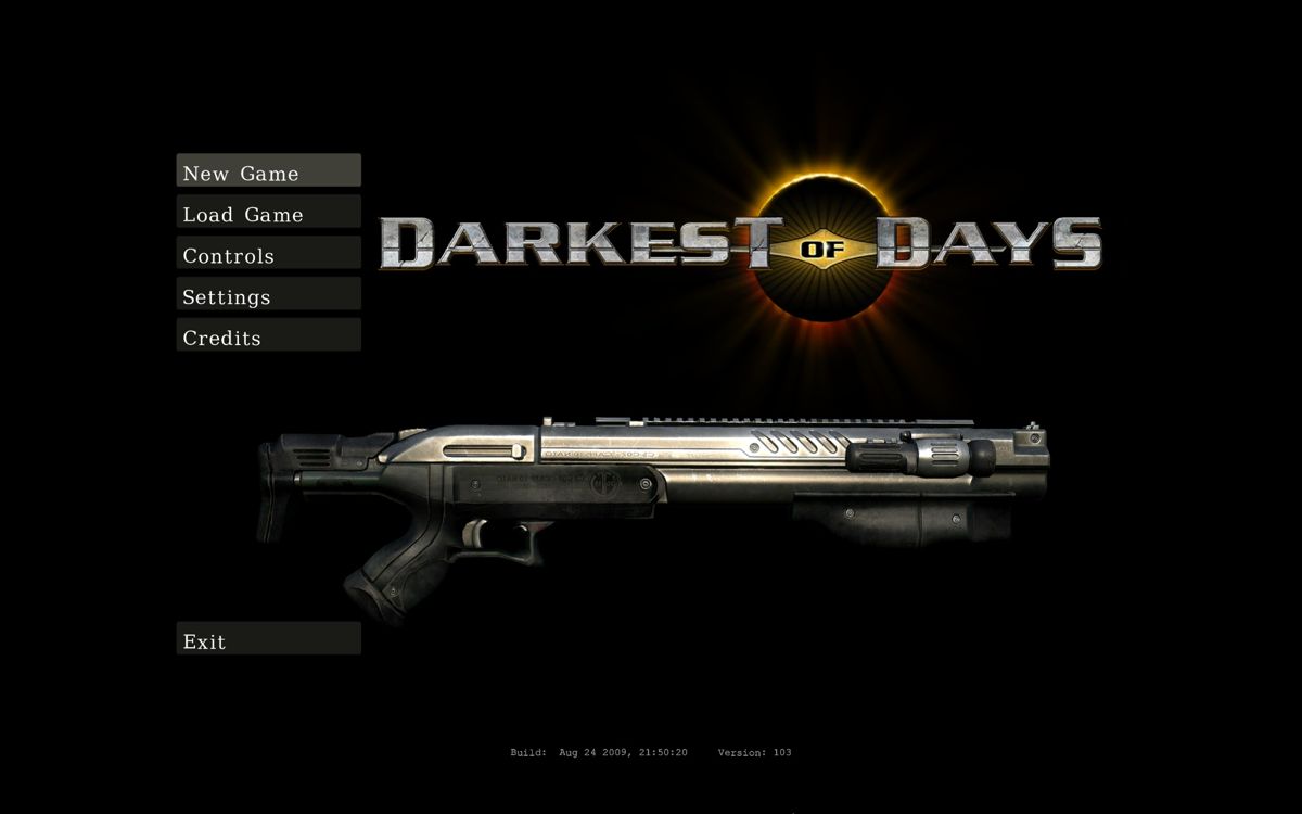 Darkest of Days (Windows) screenshot: Main Menu