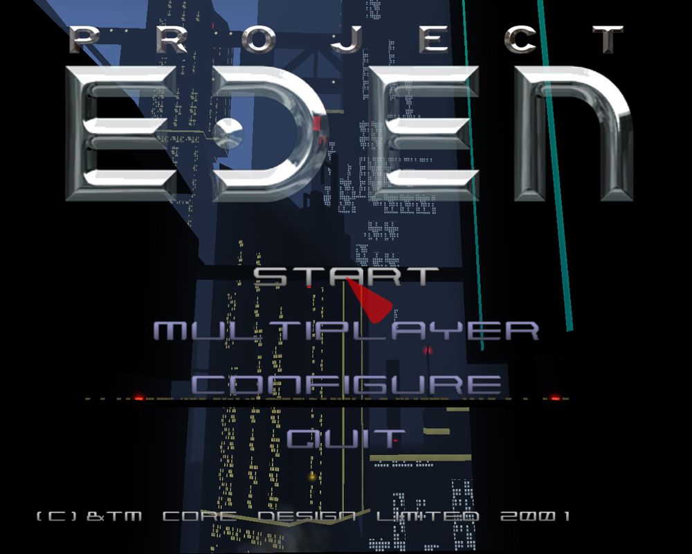 Project Eden (Windows) screenshot: Main Menu