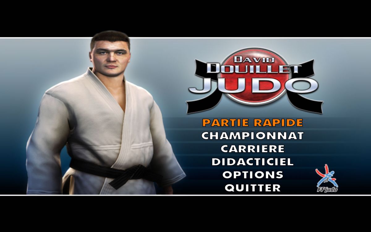 David Douillet Judo (Windows) screenshot: Main menu (French version)