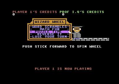 Professor I.Q. (Commodore 64) screenshot: Wizard Wheel