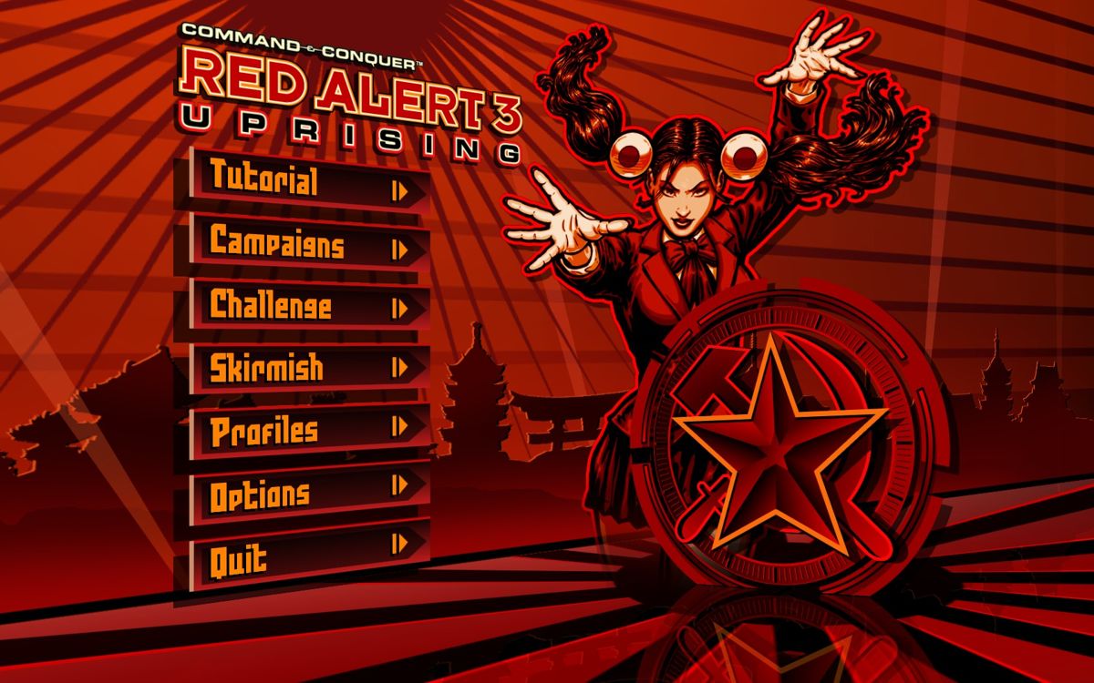 Command & Conquer: Red Alert 3 - Uprising (Windows) screenshot: Main menu.
