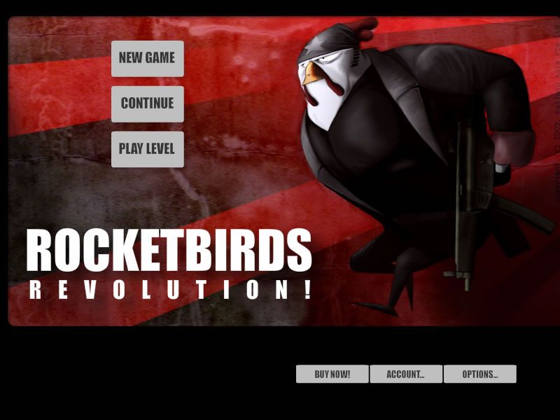 Rocketbirds: Revolution! (Browser) screenshot: Main menu (after logging in).
