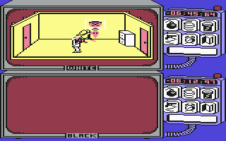 Spy vs Spy (Commodore 64) screenshot: Black Spy was defeated