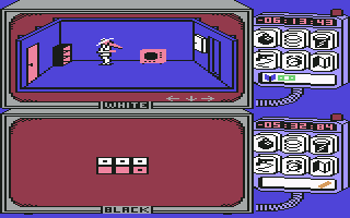 Spy vs Spy (Commodore 64) screenshot: Got two of the required items