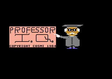 Professor I.Q. (Commodore 64) screenshot: Title Screen