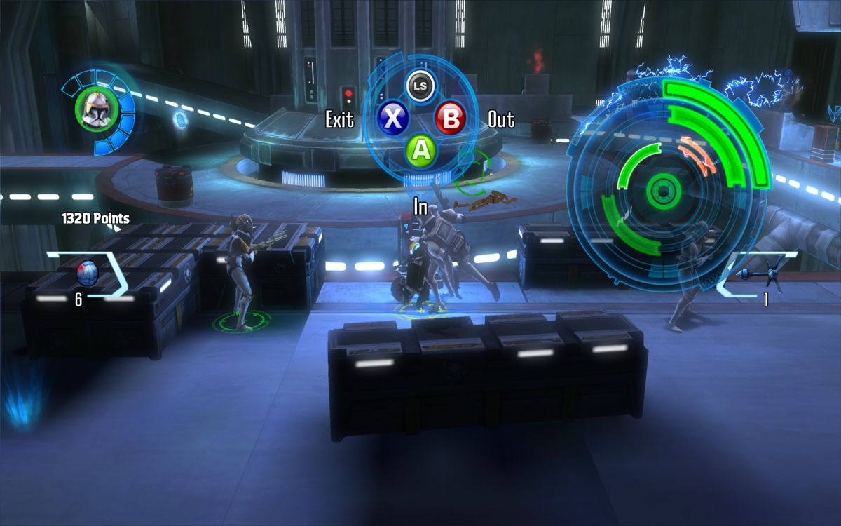 Star Wars: The Clone Wars - Republic Heroes (Windows) screenshot: A minigame is used to unlock doors and mechanisms.