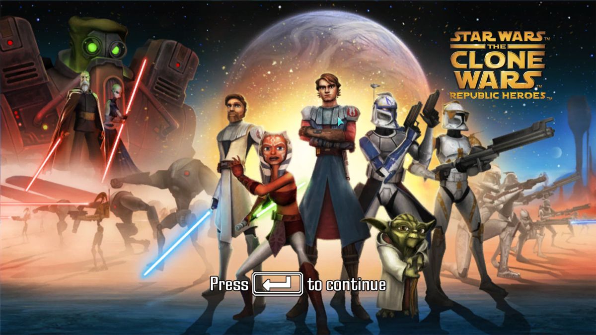 Star Wars: The Clone Wars - Republic Heroes (Windows) screenshot: Title screen