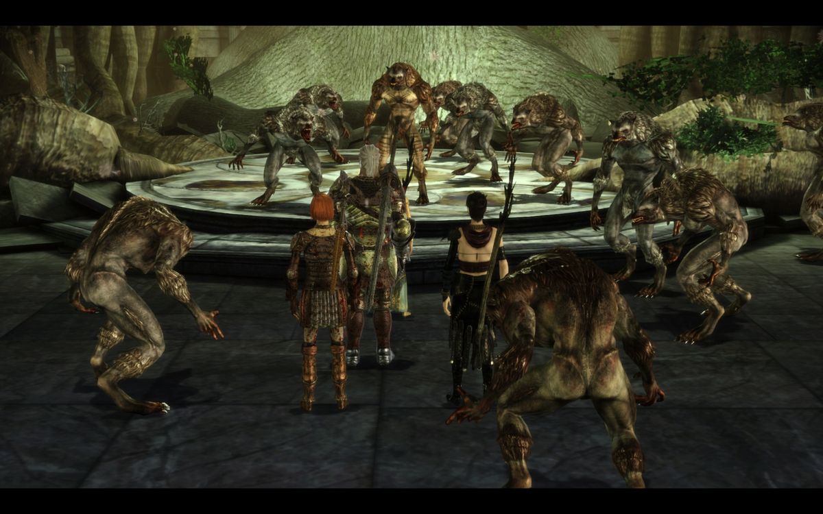 Dragon Age: Origins (Windows) screenshot: One of your goals has to do with these werewolves. But of course I won't tell more