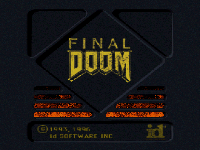 Final Doom (PlayStation) screenshot: Title screen