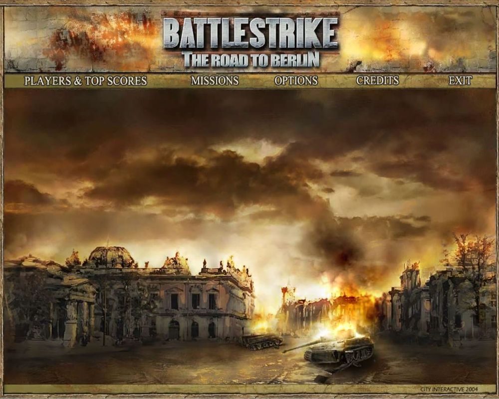Battlestrike: The Road to Berlin (Windows) screenshot: Main Menu (demo version)
